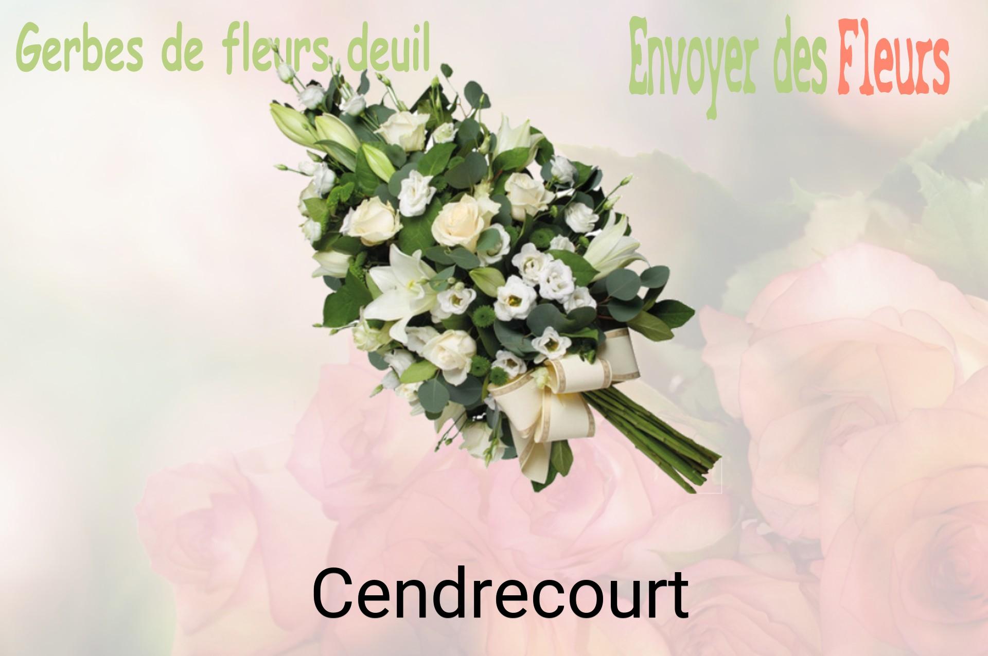 Gerbe de fleurs de deuil livrée à Cendrecourt